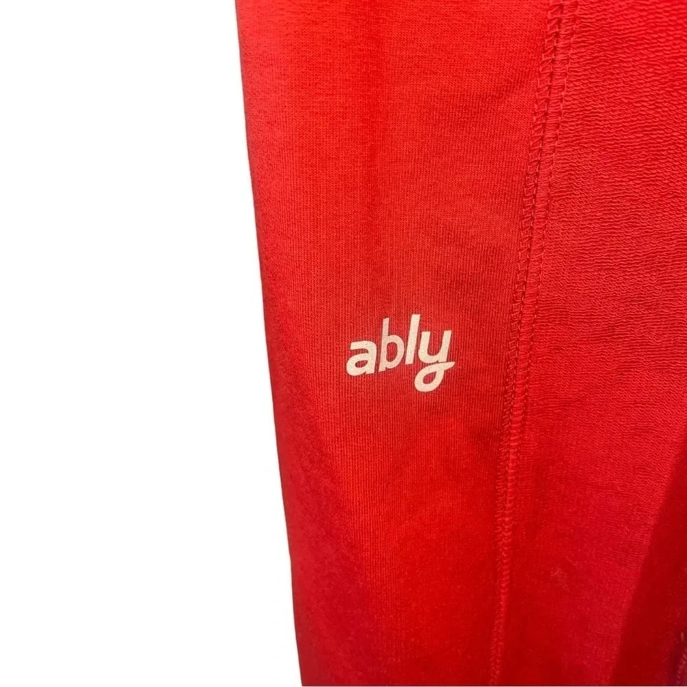 Ably Filium Tech Sweatpants Men’s Red Athleisure Joggers Performance Stretch NWT - Picture 6 of 10